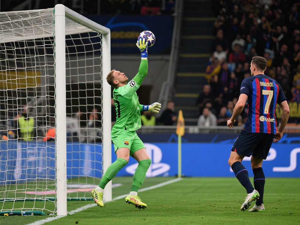 单场7次神扑！索默荣膺国米对阵巴萨次回合最佳球员